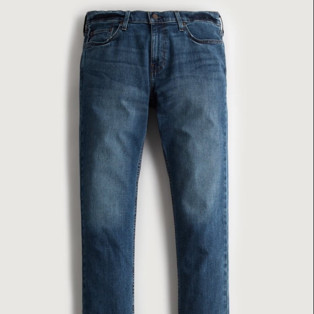 Hollister Dark Wash Denim Slim Straight Jeans, 32x30, Excellent Used Condition - Picture 2 of 5